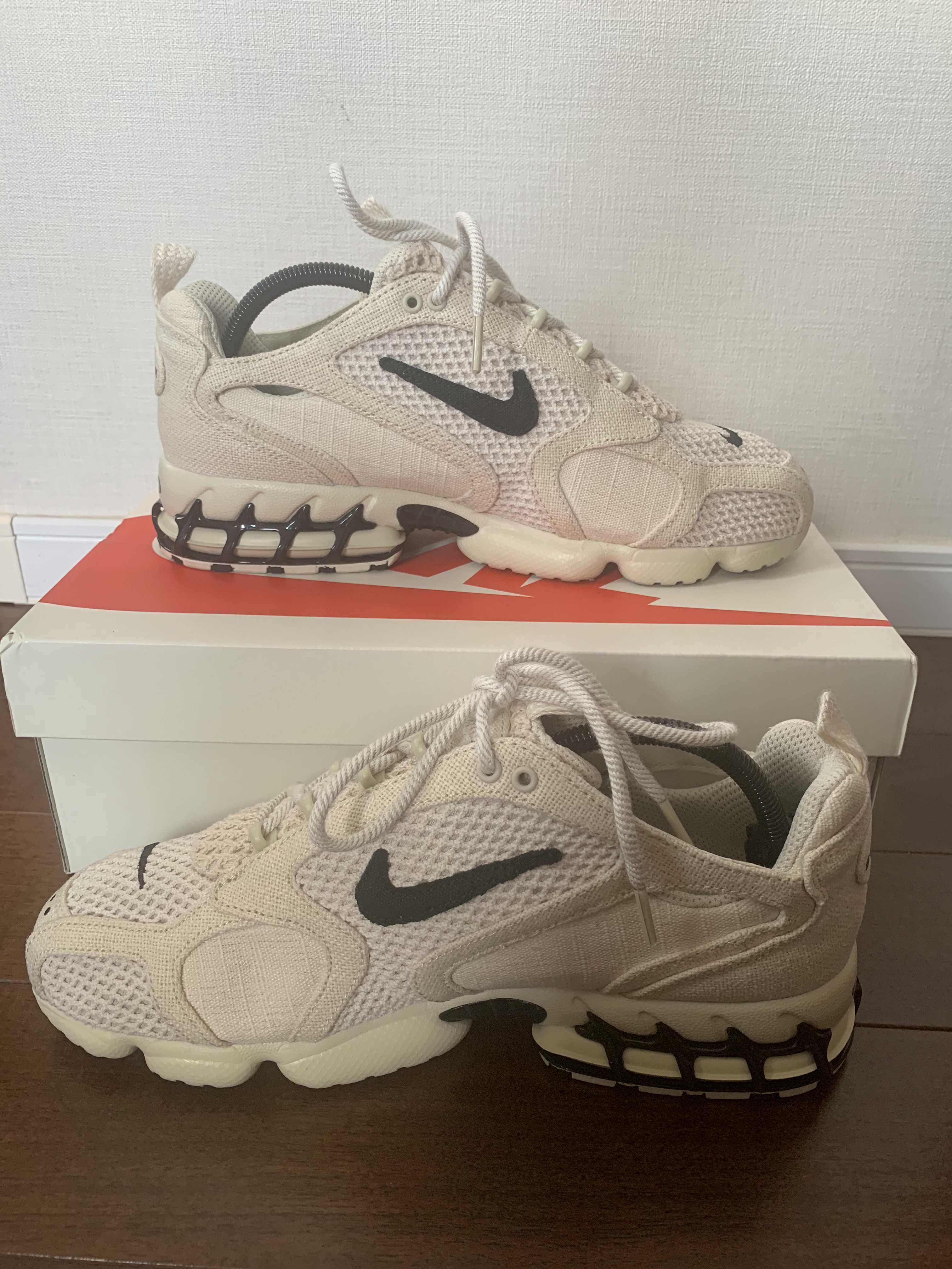 Stussy × Nike Air Zoom Spiridon CG 2 "Fossil/Black"