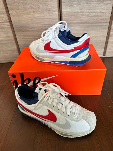 sacai × Nike Zoom Cortez "White and University Red"