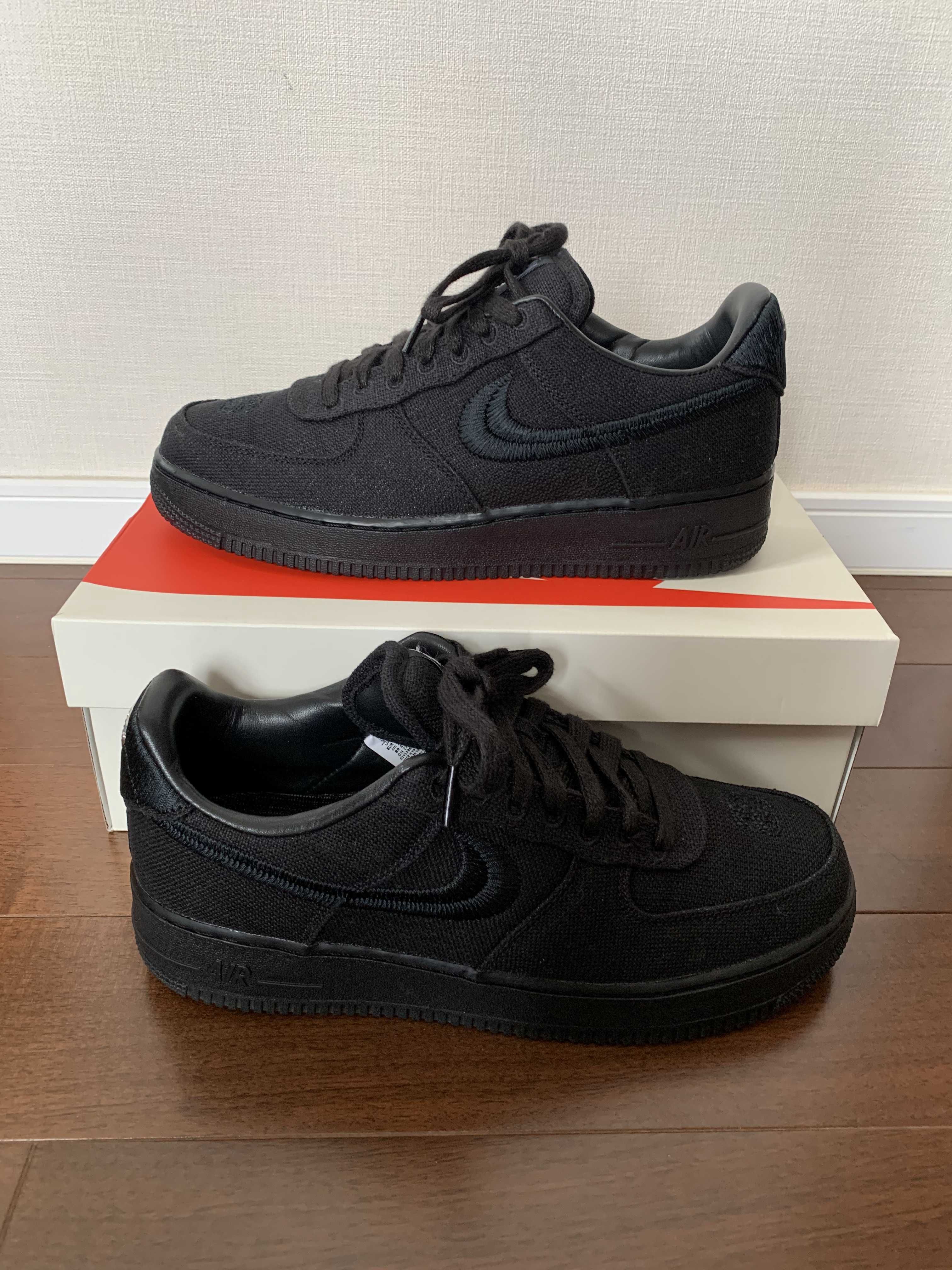 Stussy × Nike Air Force 1 Low "Triple Black"