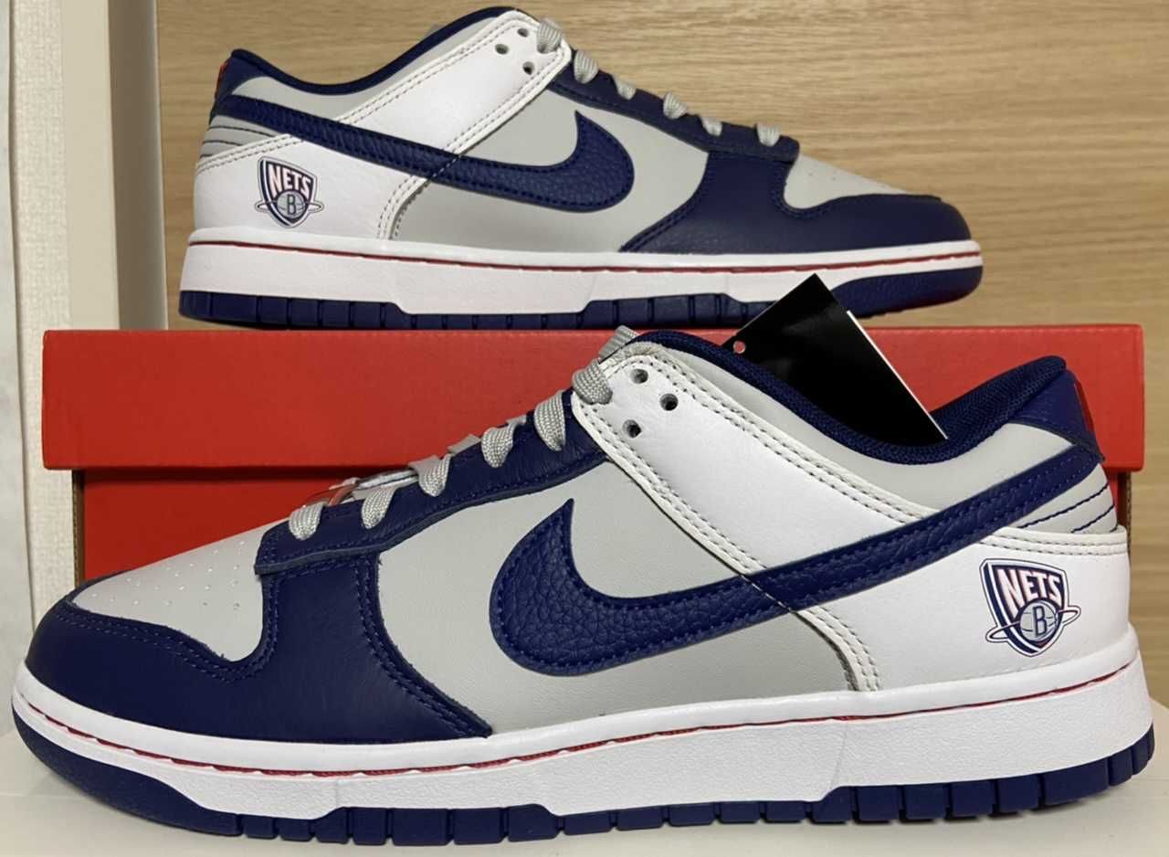 NBA × Nike Dunk Low EMB 75th Anniversary "Nets"