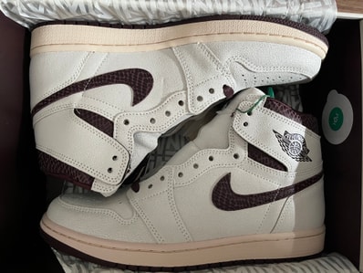 A Ma Maniere × Nike Air Jordan 1 Retro High OG "Sail and Burgundy"