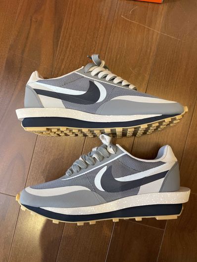 CLOT × Sacai × Nike LD Waffle "Grey Obsidian/Cool Grey"