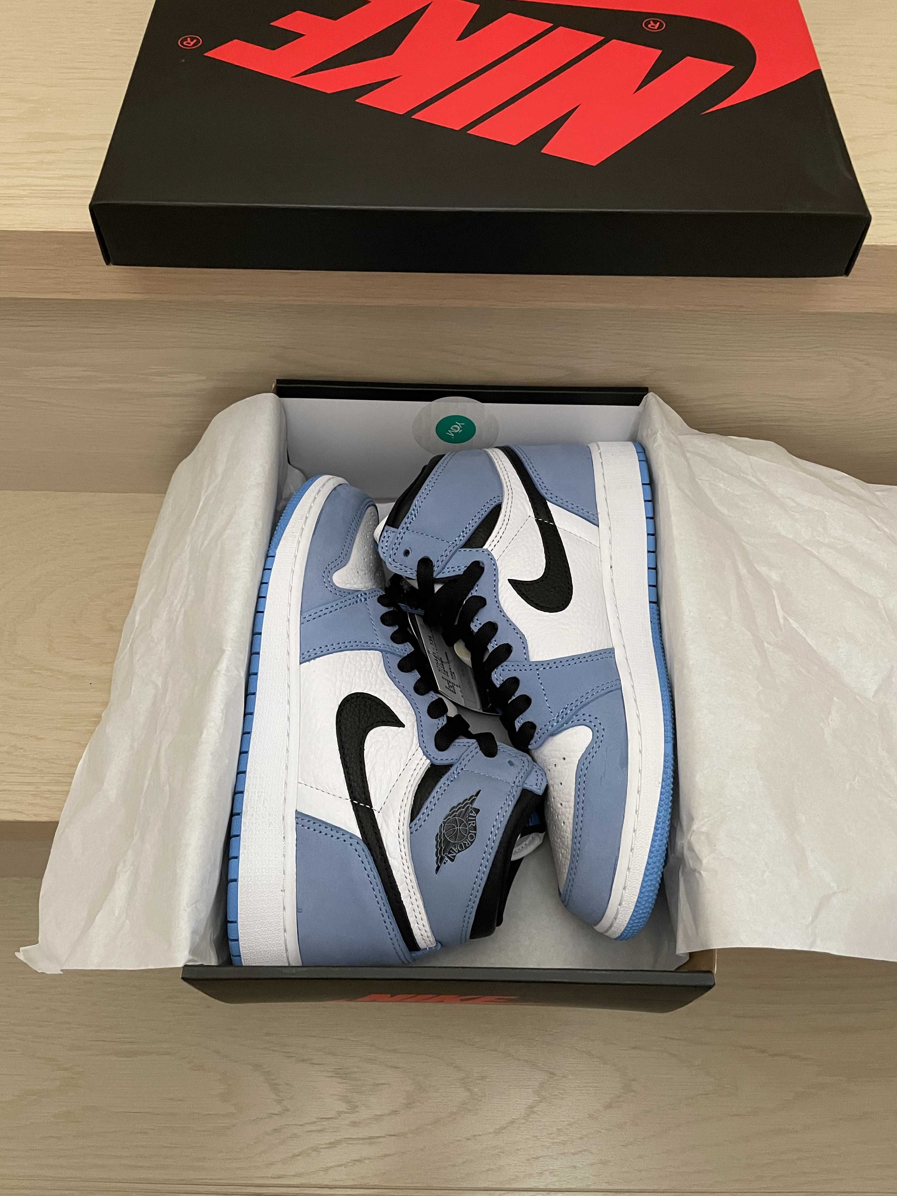 Nike GS Air Jordan 1 High "White/University Blue/Black"   