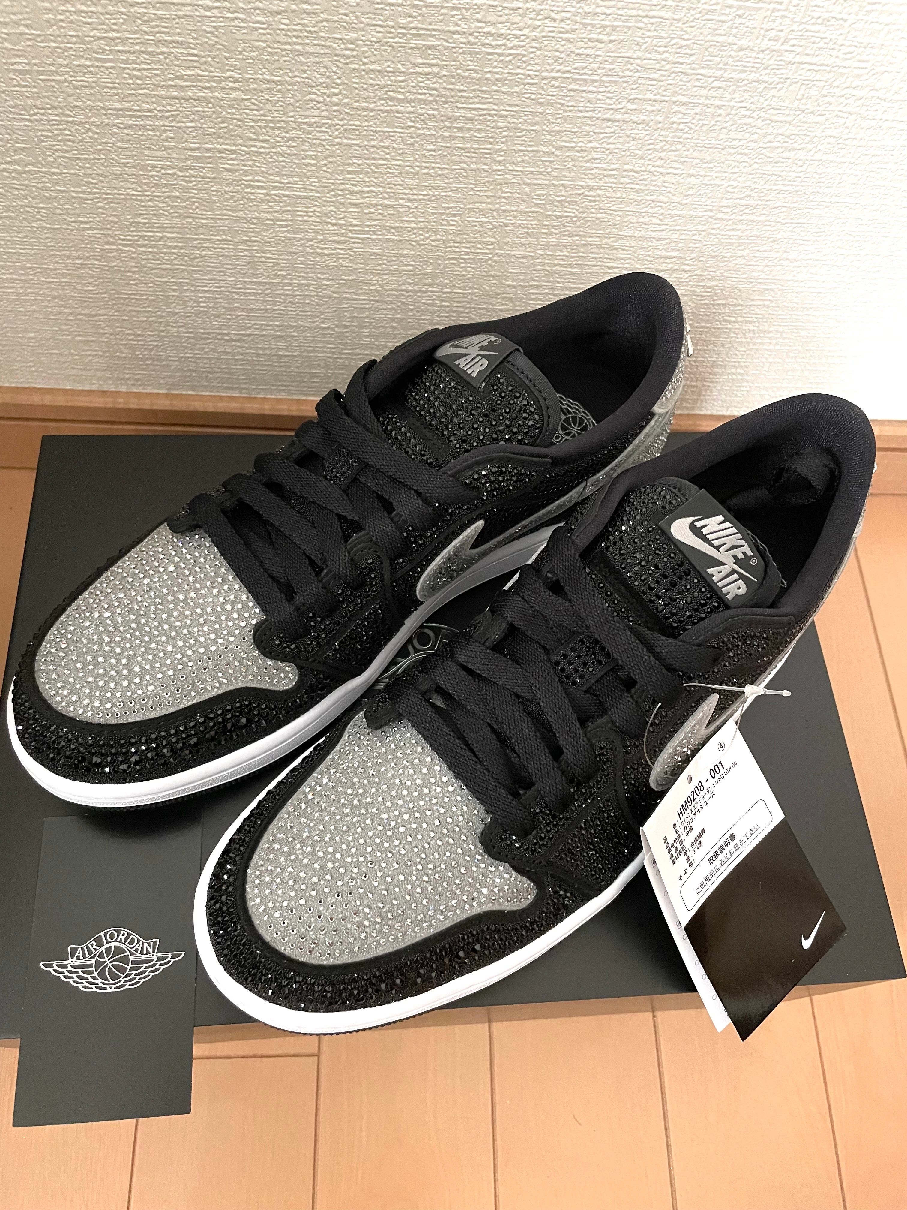 Swarovski × Nike Women's Air Jordan 1 Low OG "Crystal/Shadow"