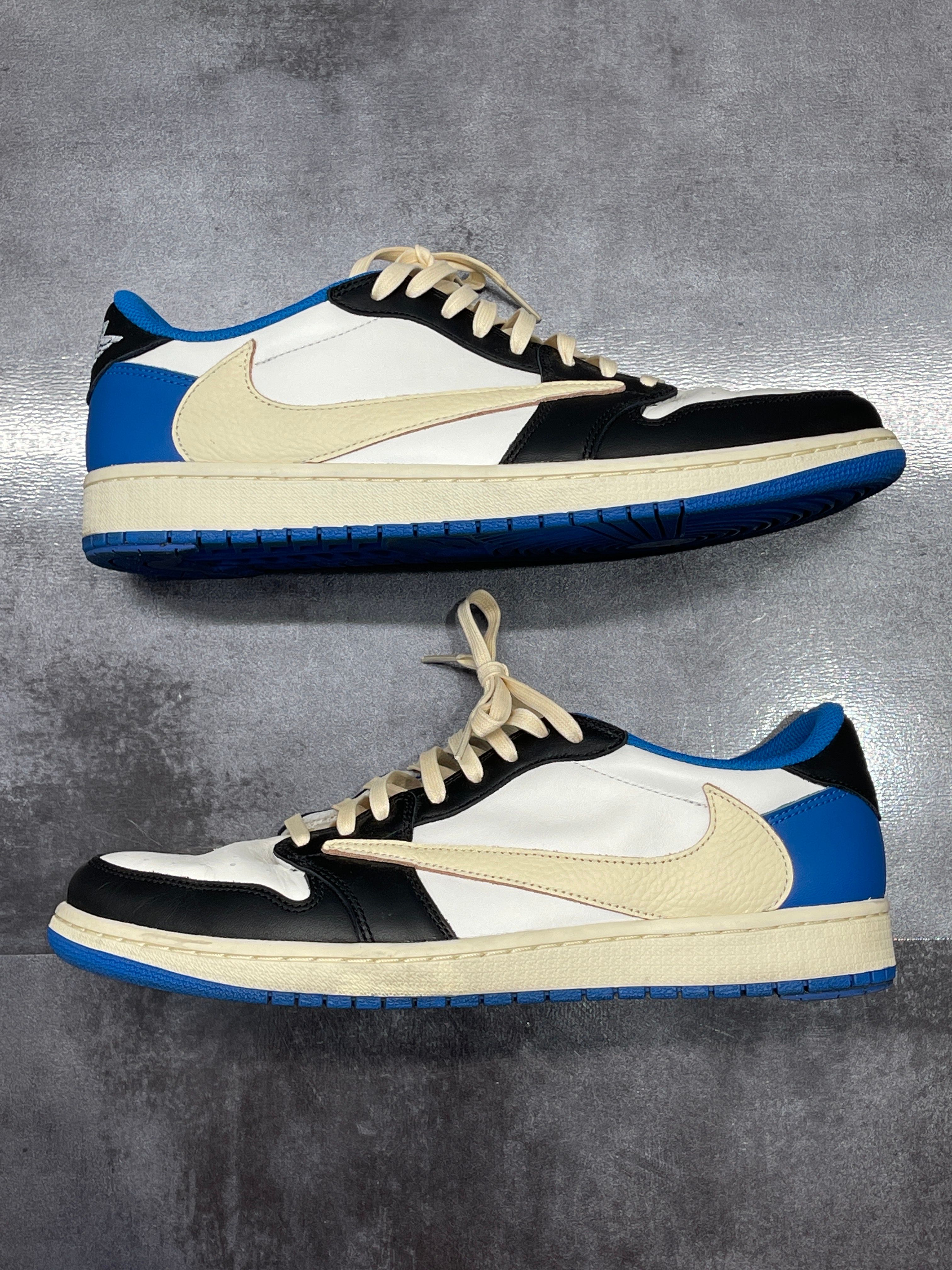Travis Scott × fragment design × Nike Air Jordan 1 Low OG SP "Military Blue"