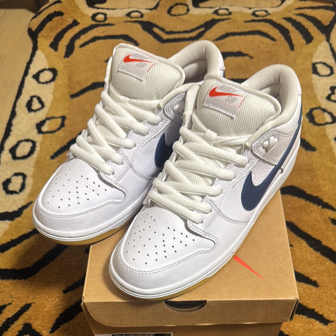Nike SB Dunk Low "Orange Label White Navy"