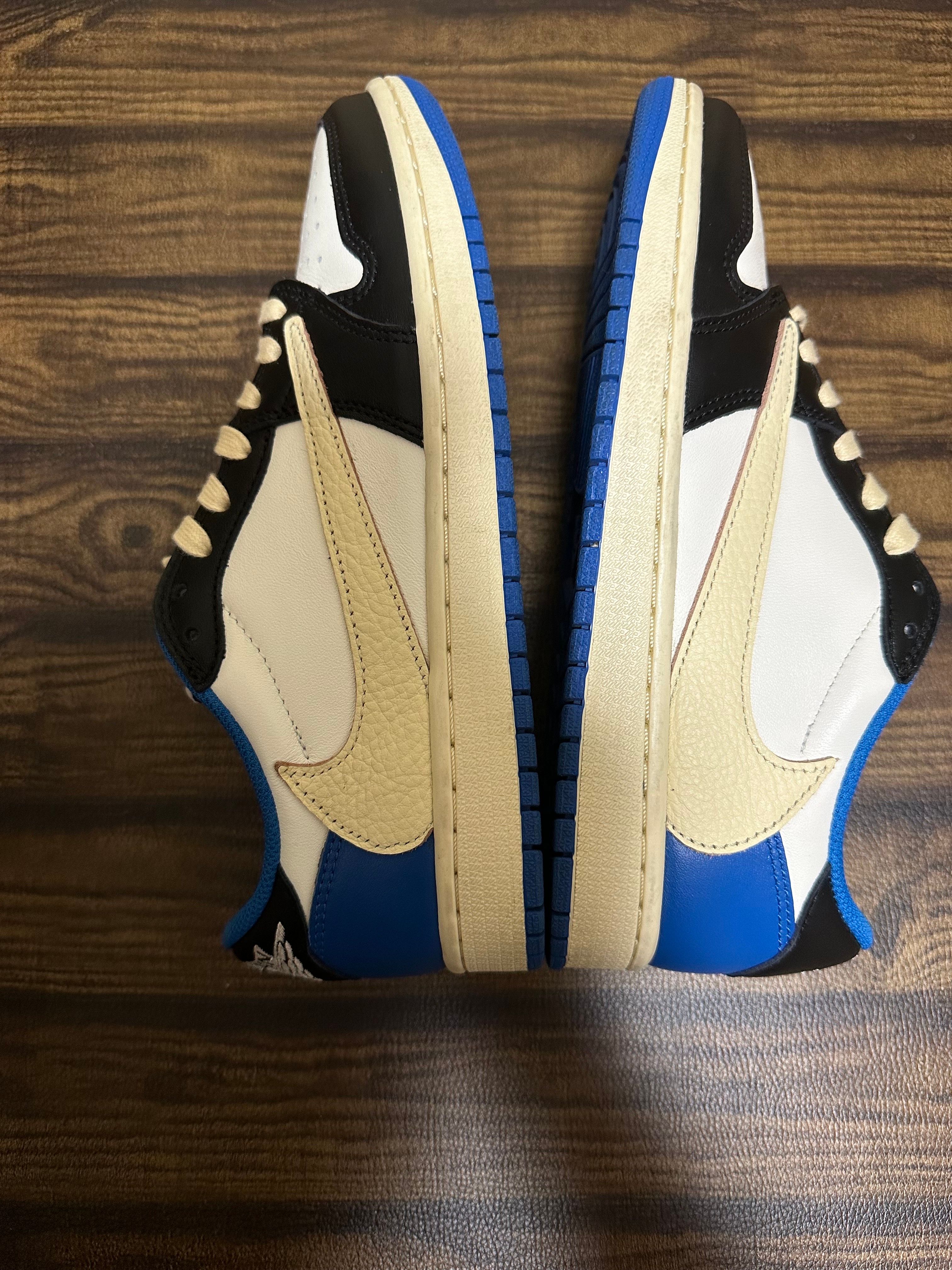 Travis Scott × fragment design × Nike Air Jordan 1 Low OG SP "Military Blue"