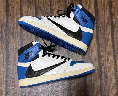 Travis Scott × fragment design × Nike Air Jordan 1 Retro High OG SP "Military Blue"