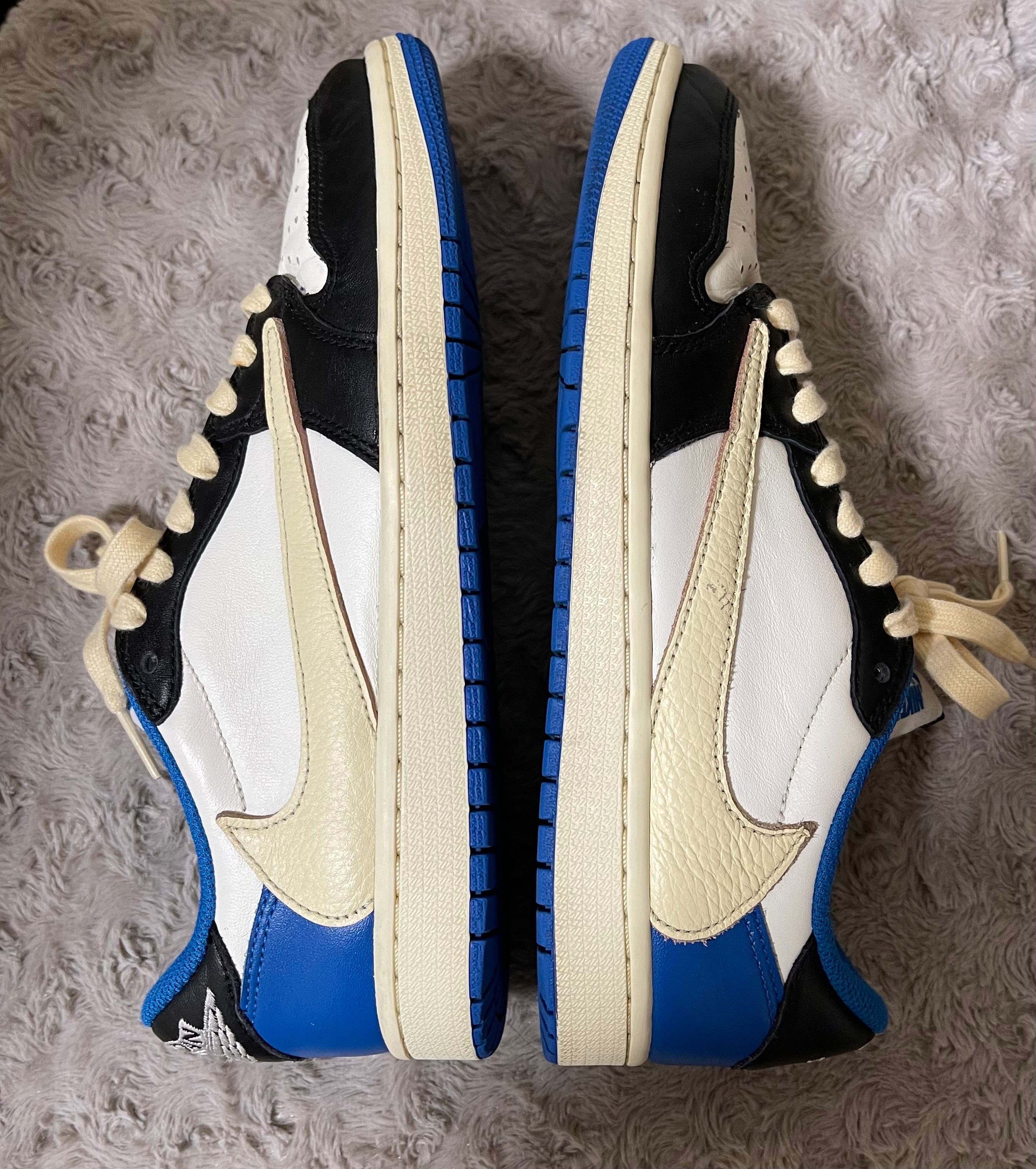 Travis Scott × fragment design × Nike Air Jordan 1 Low OG SP "Military Blue"