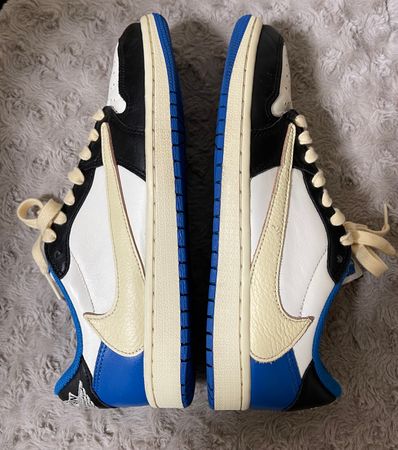 Travis Scott × fragment design × Nike Air Jordan 1 Low OG SP "Military Blue"