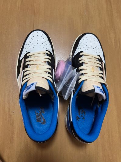 Travis Scott × fragment design × Nike Air Jordan 1 Low OG SP "Military Blue"