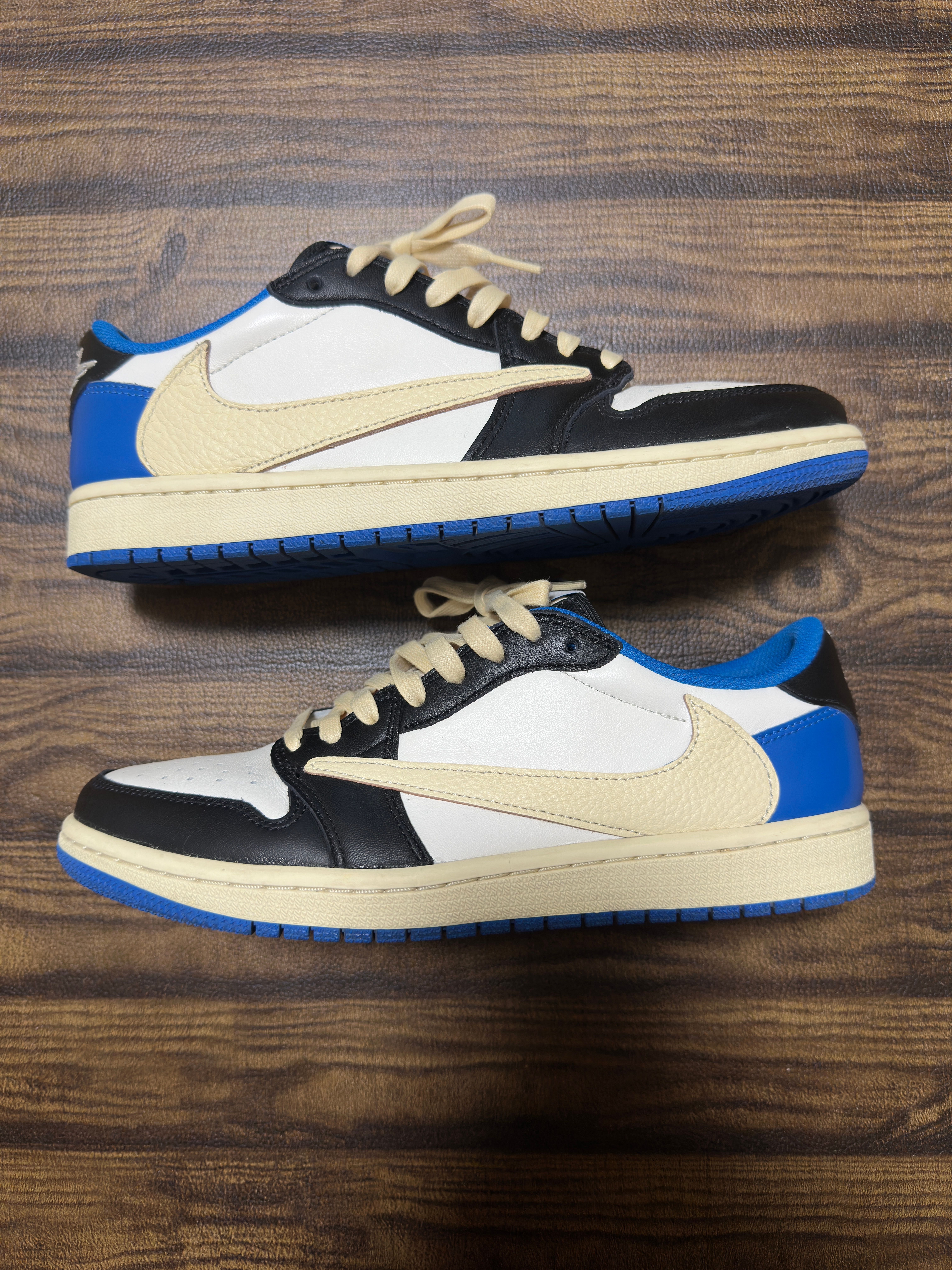 Travis Scott × fragment design × Nike Air Jordan 1 Low OG SP "Military Blue"