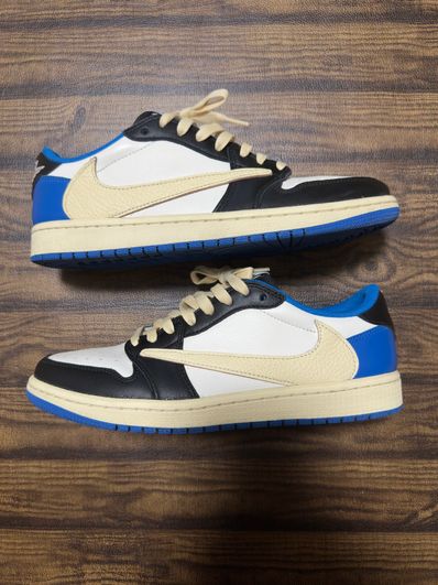 Travis Scott × fragment design × Nike Air Jordan 1 Low OG SP "Military Blue"
