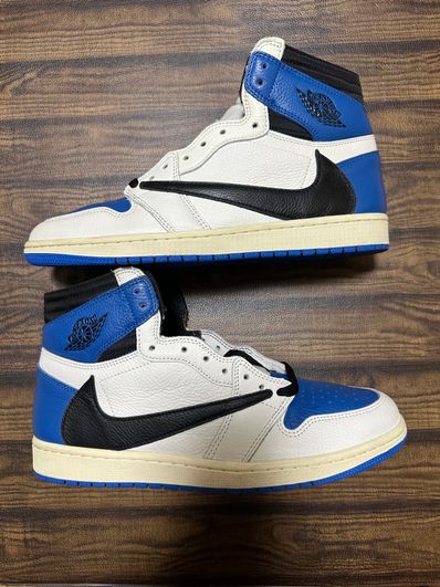 Travis Scott × fragment design × Nike Air Jordan 1 Retro High OG SP "Military Blue"