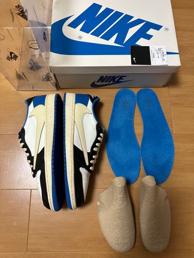 Travis Scott × fragment design × Nike Air Jordan 1 Low OG SP "Military Blue"