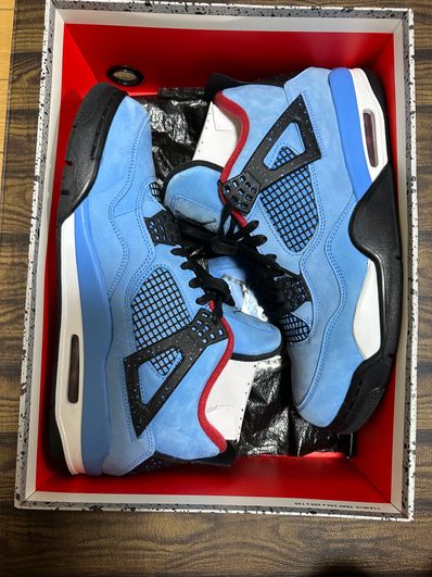 Travis Scott × Nike Air Jordan 4 Retro Cactus Jack "University Blue"