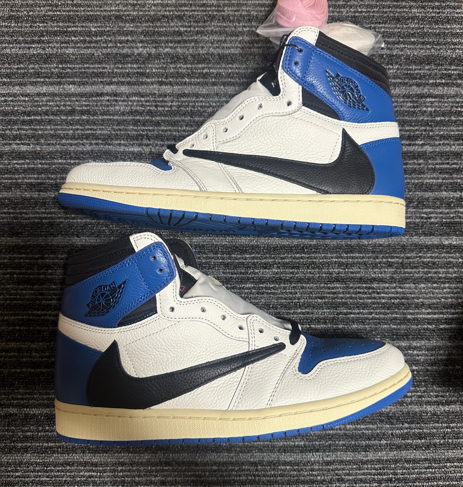 Travis Scott × fragment design × Nike Air Jordan 1 Retro High OG SP "Military Blue"