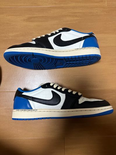 Travis Scott × fragment design × Nike Air Jordan 1 Low OG SP "Military Blue"