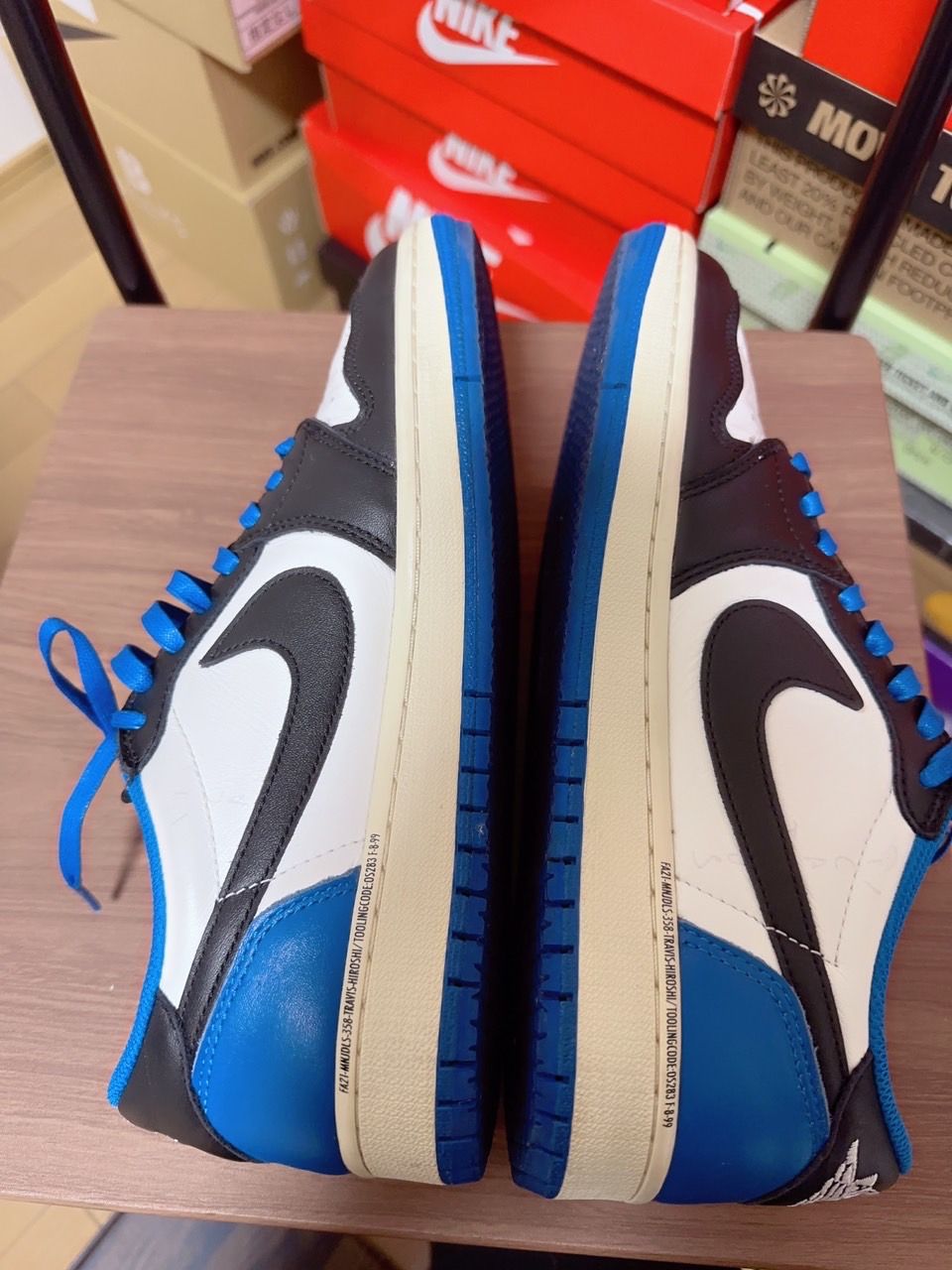 Travis Scott × fragment design × Nike Air Jordan 1 Low OG SP "Military Blue"
