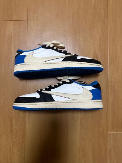 Travis Scott × fragment design × Nike Air Jordan 1 Low OG SP "Military Blue"