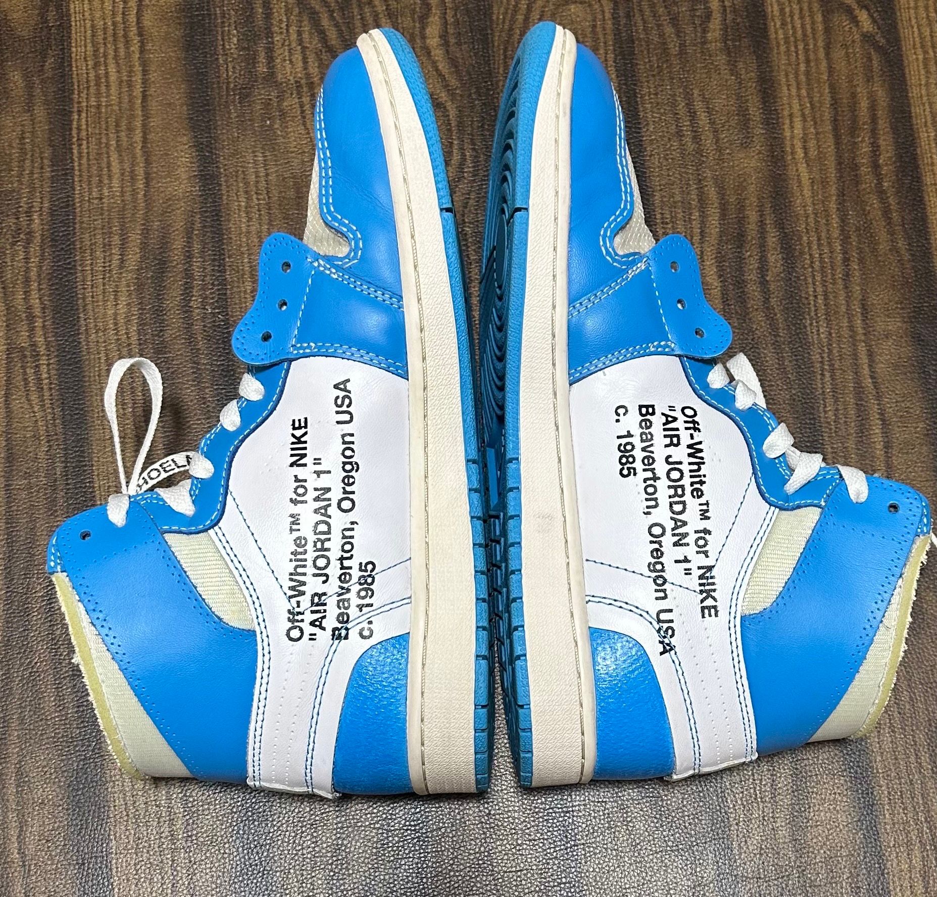 Off-White × Nike Air Jordan 1 High UNC "White/Dark Powder Blue"