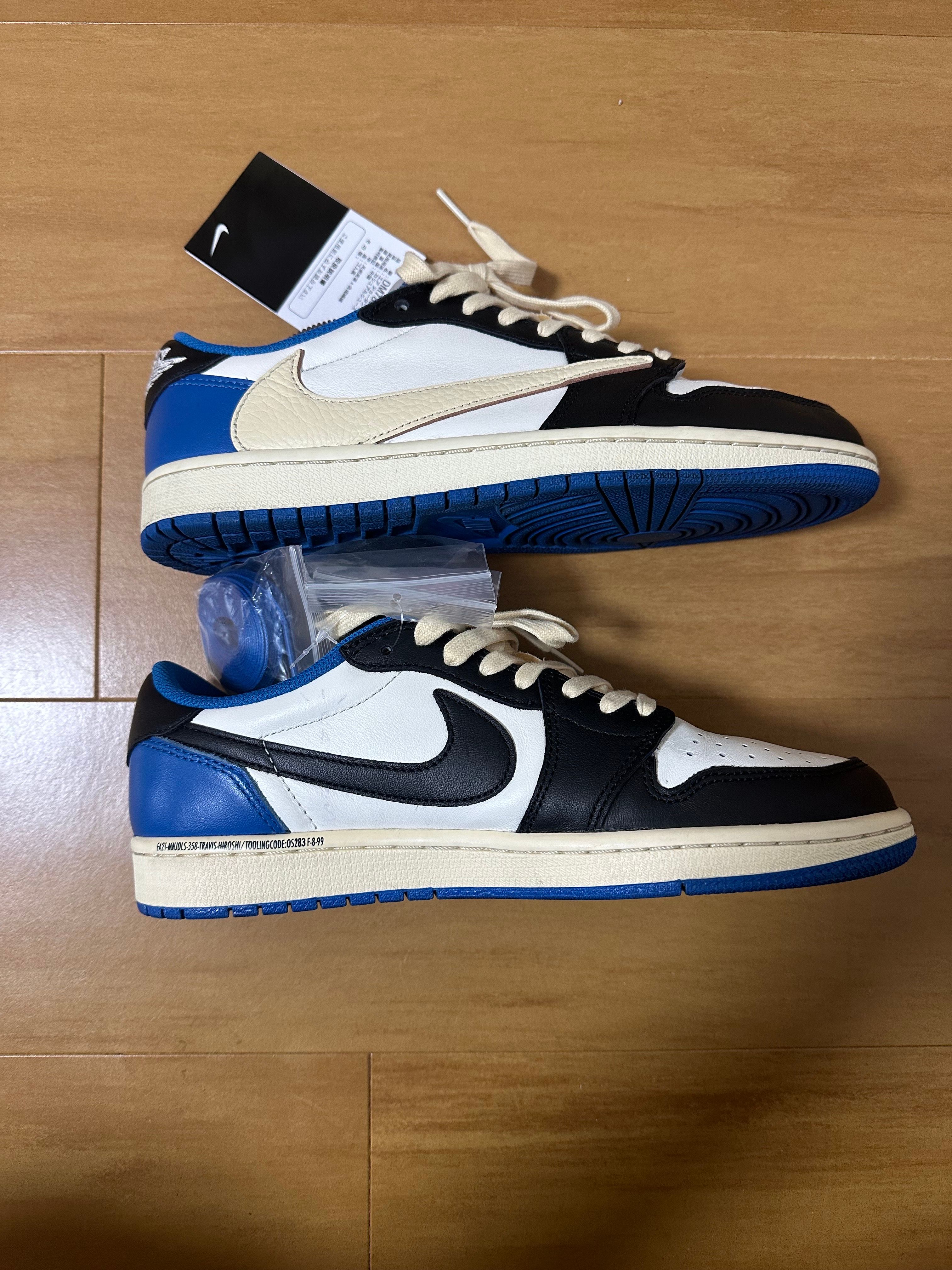 Travis Scott × fragment design × Nike Air Jordan 1 Low OG SP "Military Blue"