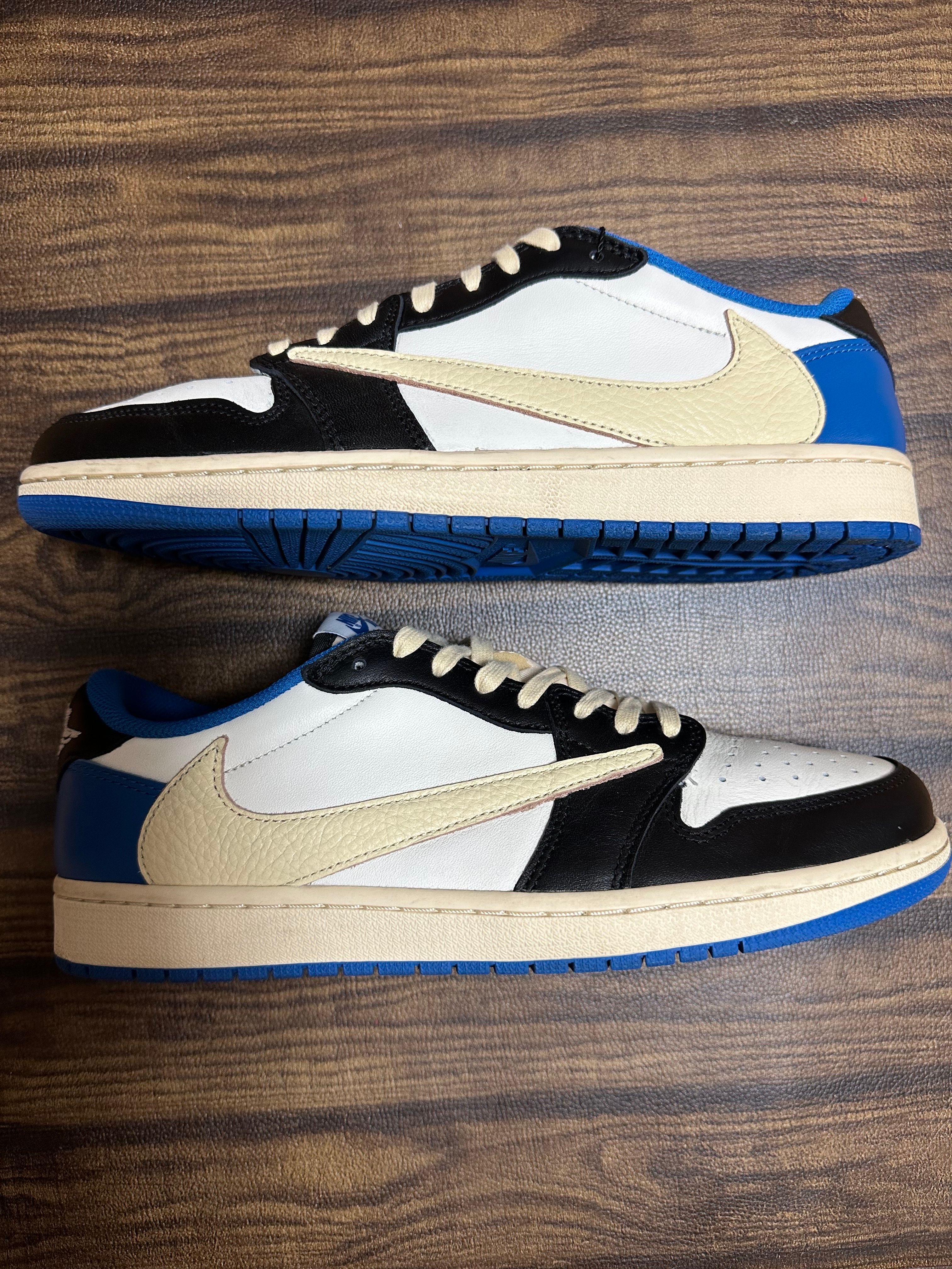 Travis Scott × fragment design × Nike Air Jordan 1 Low OG SP "Military Blue"
