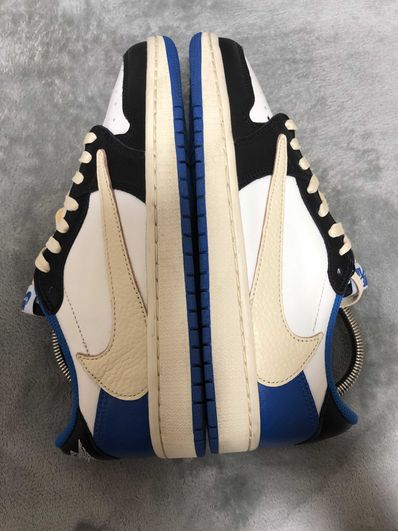 Travis Scott × fragment design × Nike Air Jordan 1 Low OG SP "Military Blue"