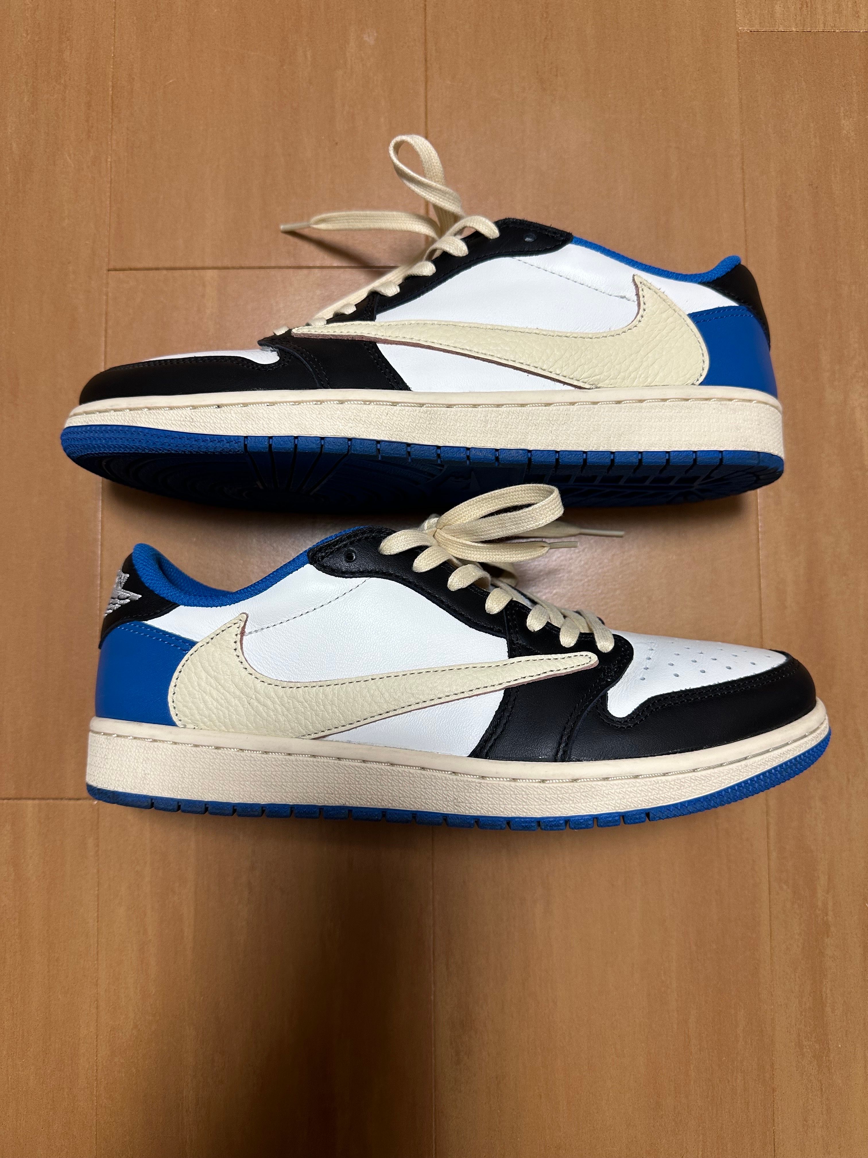 Travis Scott × fragment design × Nike Air Jordan 1 Low OG SP "Military Blue"