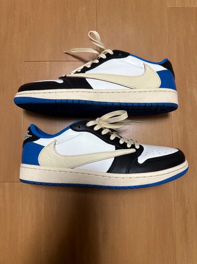 Travis Scott × fragment design × Nike Air Jordan 1 Low OG SP "Military Blue"