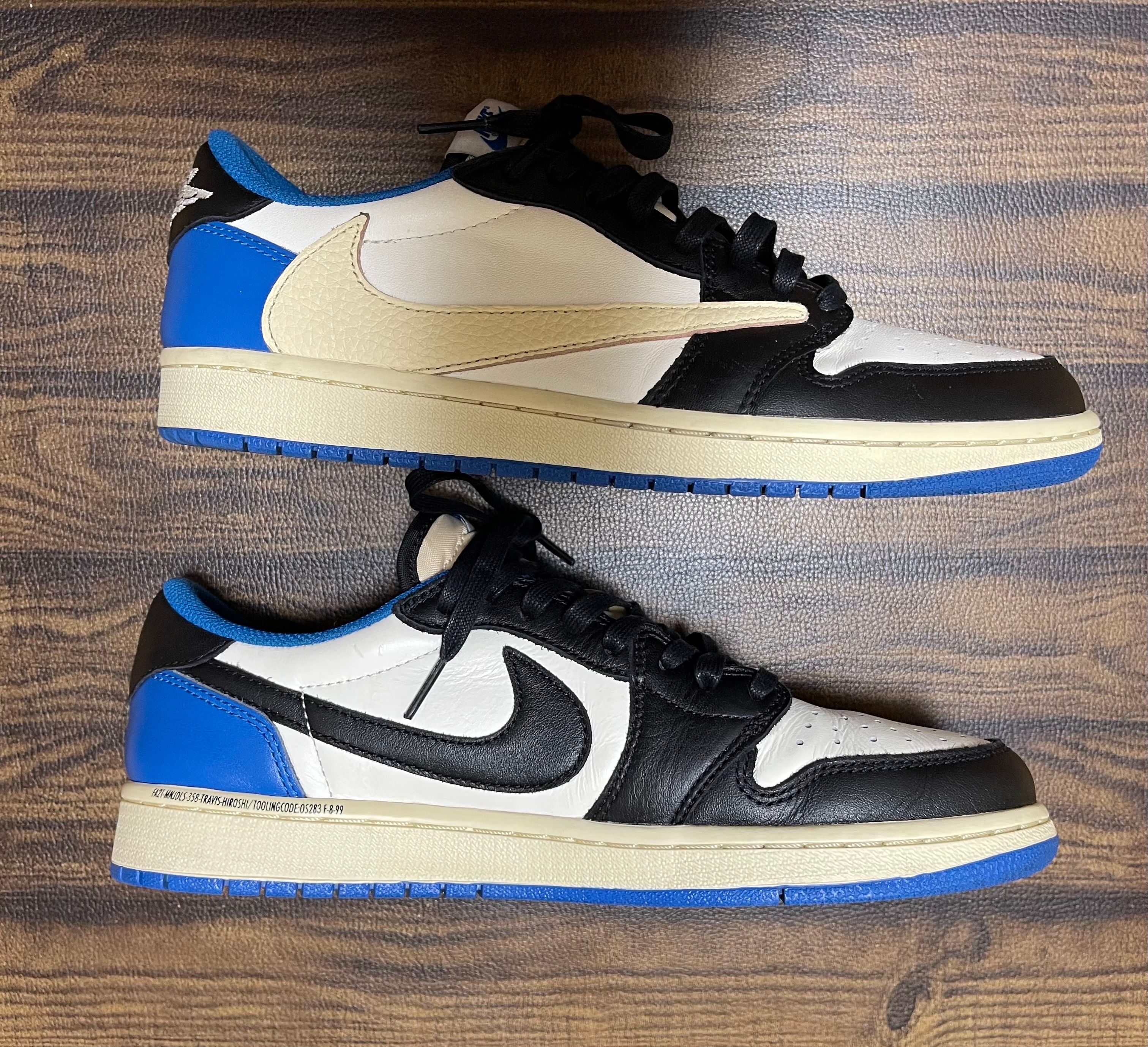 Travis Scott × fragment design × Nike Air Jordan 1 Low OG SP "Military Blue"