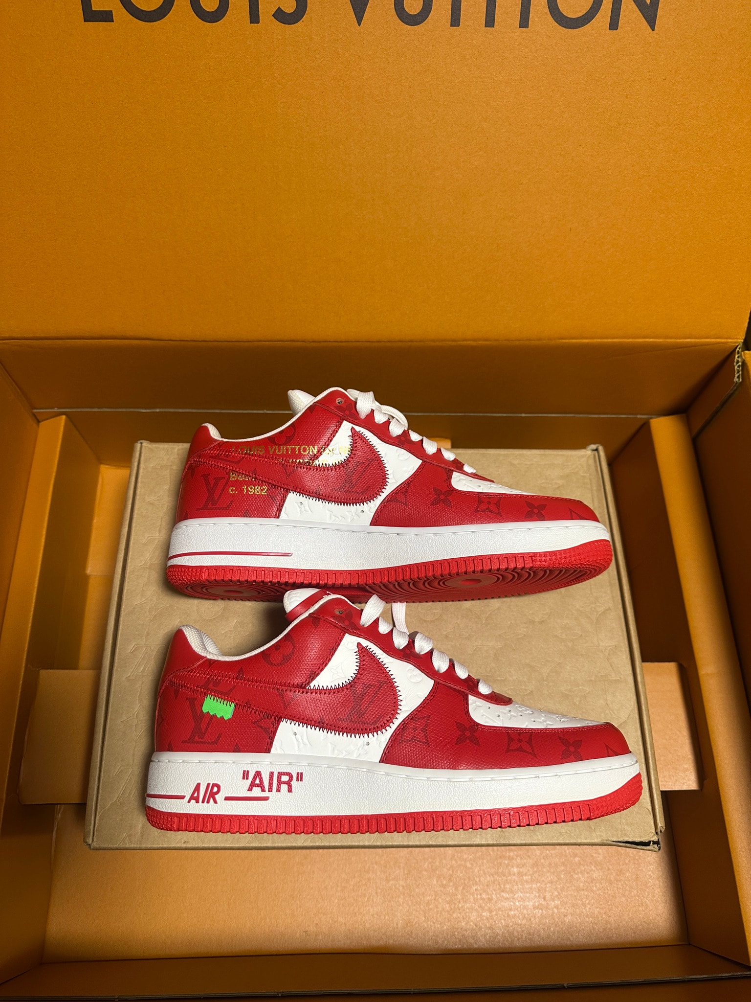 Louis Vuitton × Nike Air Force 1 Low by Virgil Abloh "White & Comet Red"