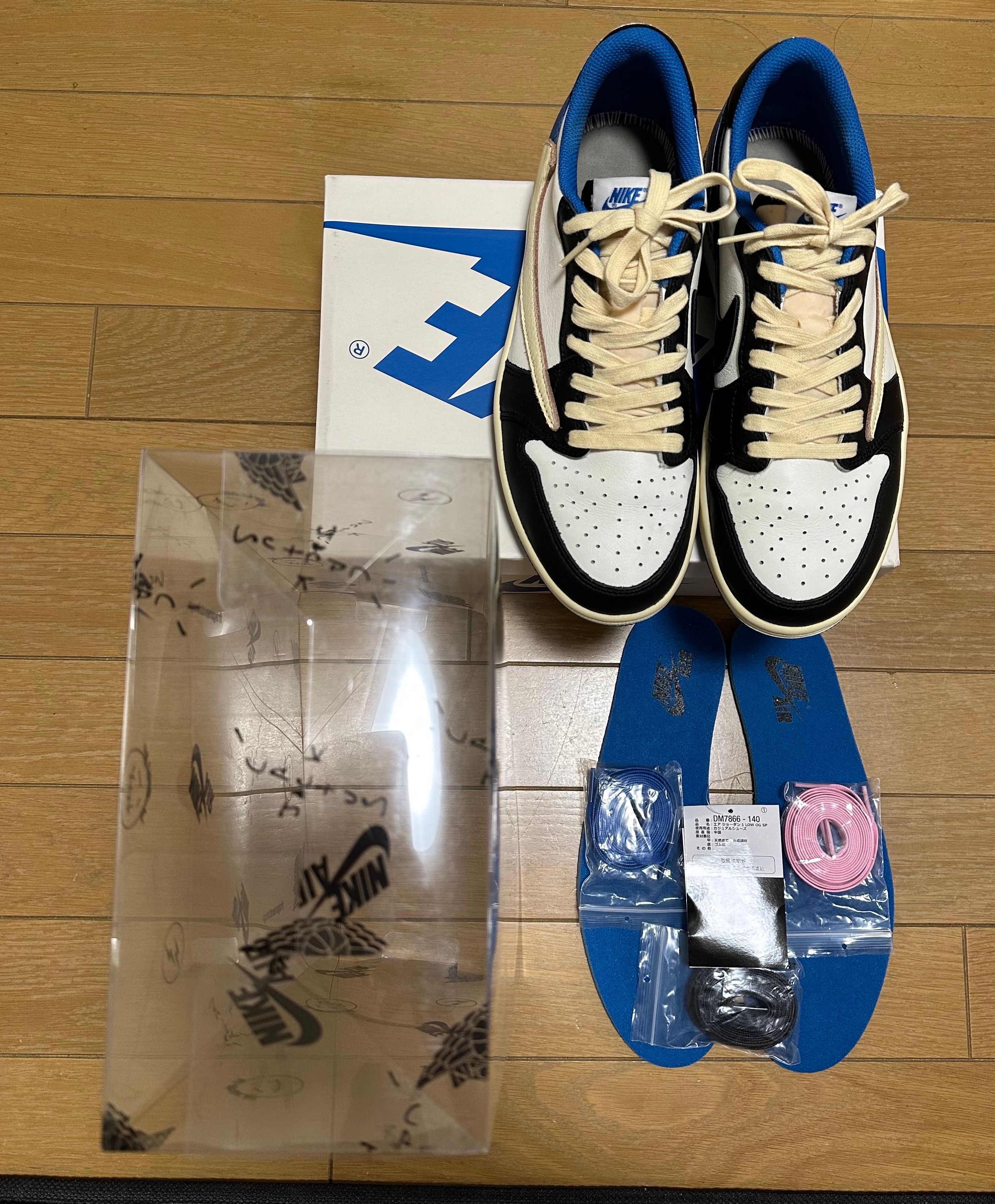 Travis Scott × fragment design × Nike Air Jordan 1 Low OG SP "Military Blue"