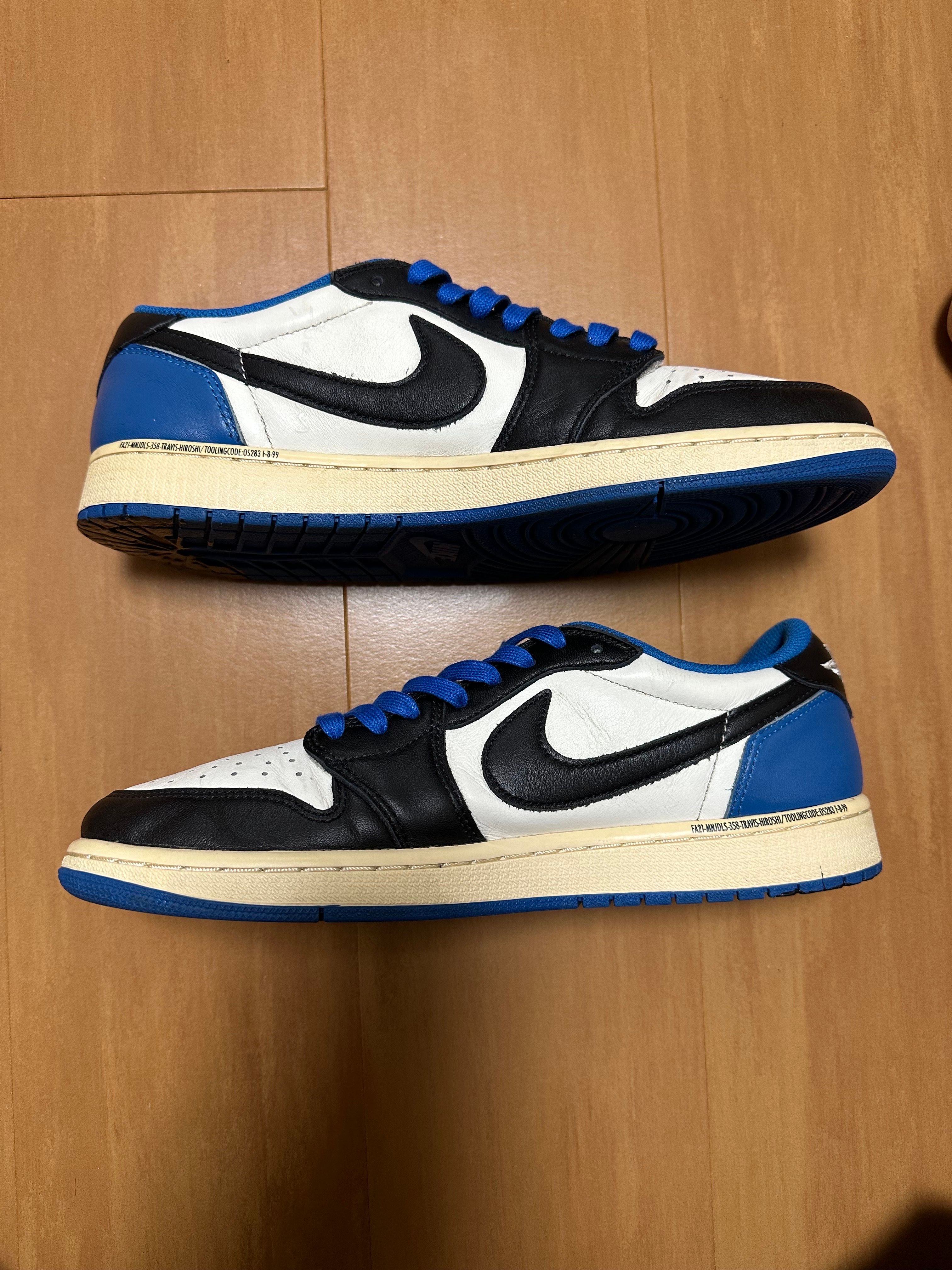 Travis Scott × fragment design × Nike Air Jordan 1 Low OG SP "Military Blue"