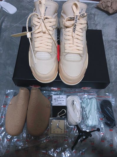 Off-White × Nike Women's Air Jordan 4 SP "Sail"