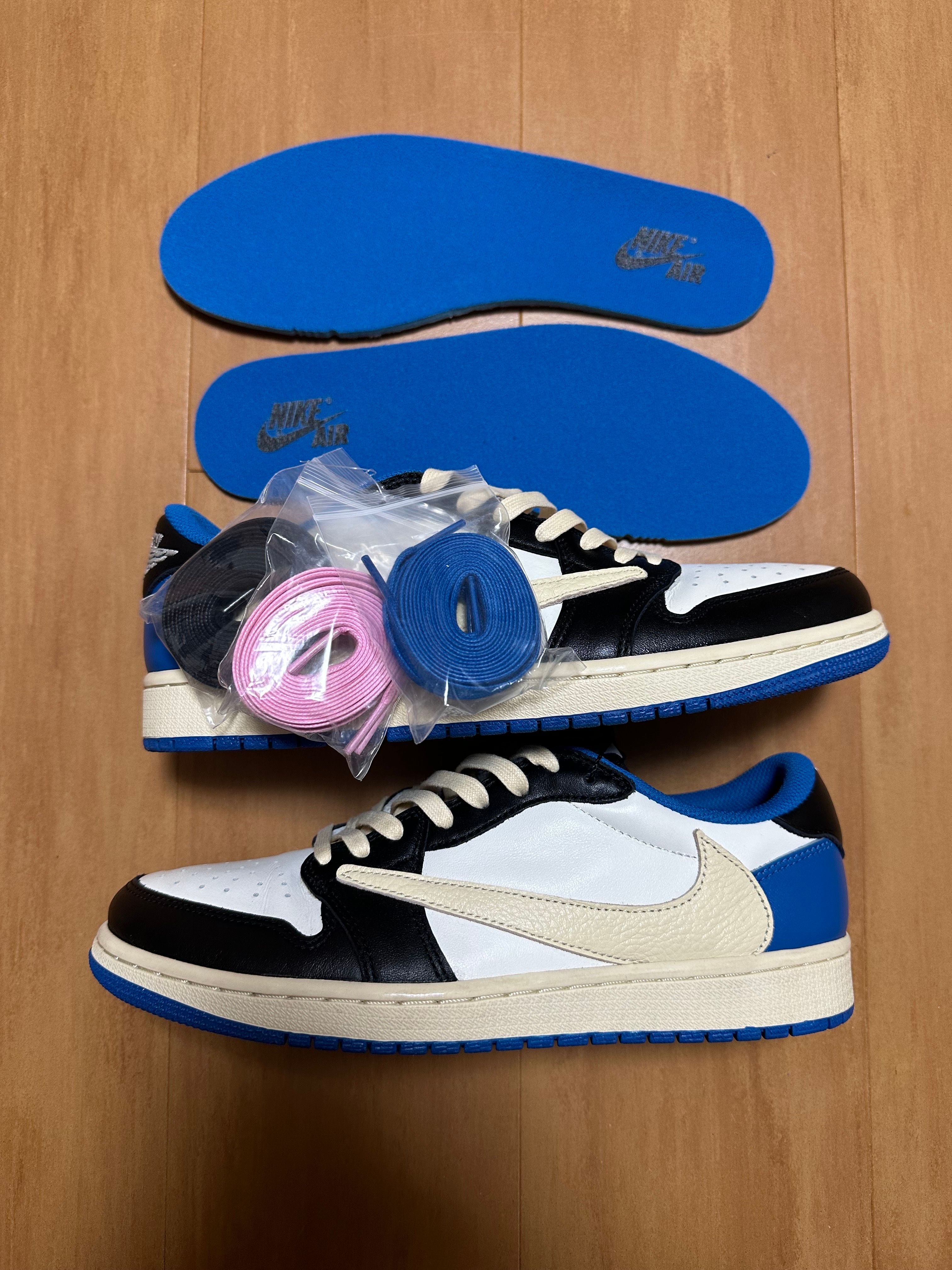 Travis Scott × fragment design × Nike Air Jordan 1 Low OG SP "Military Blue"