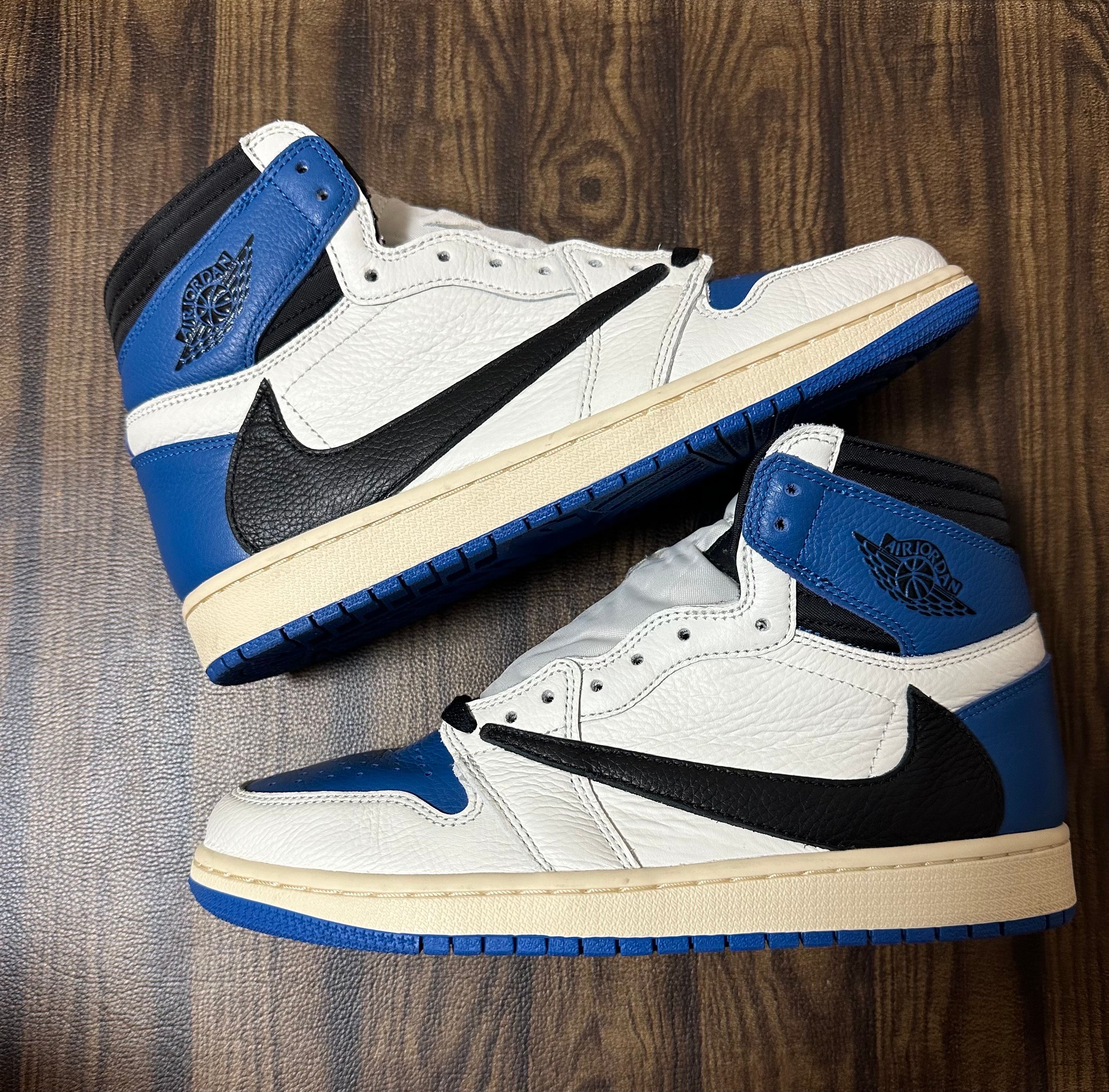 Travis Scott × fragment design × Nike Air Jordan 1 Retro High OG SP "Military Blue"