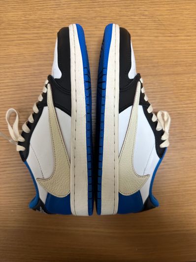 Travis Scott × fragment design × Nike Air Jordan 1 Low OG SP "Military Blue"