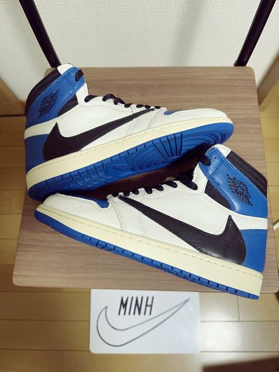 Travis Scott × fragment design × Nike Air Jordan 1 Retro High OG SP "Military Blue"