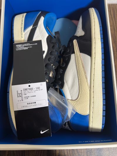 Travis Scott × fragment design × Nike Air Jordan 1 Low OG SP "Military Blue"