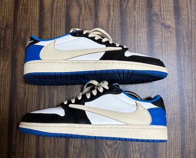 Travis Scott × fragment design × Nike Air Jordan 1 Low OG SP "Military Blue"
