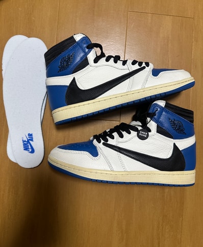 Travis Scott × fragment design × Nike Air Jordan 1 Retro High OG SP "Military Blue"