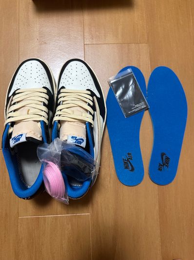 Travis Scott × fragment design × Nike Air Jordan 1 Low OG SP "Military Blue"