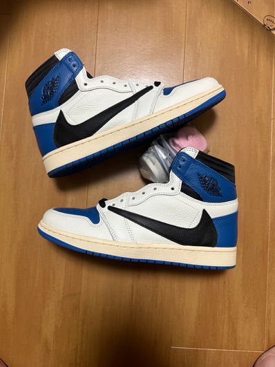 Travis Scott × fragment design × Nike Air Jordan 1 Retro High OG SP "Military Blue"