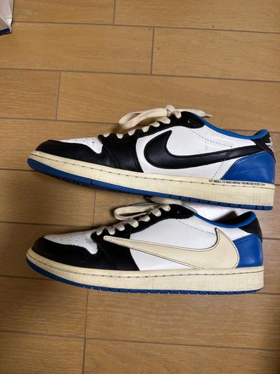 Travis Scott × fragment design × Nike Air Jordan 1 Low OG SP "Military Blue"