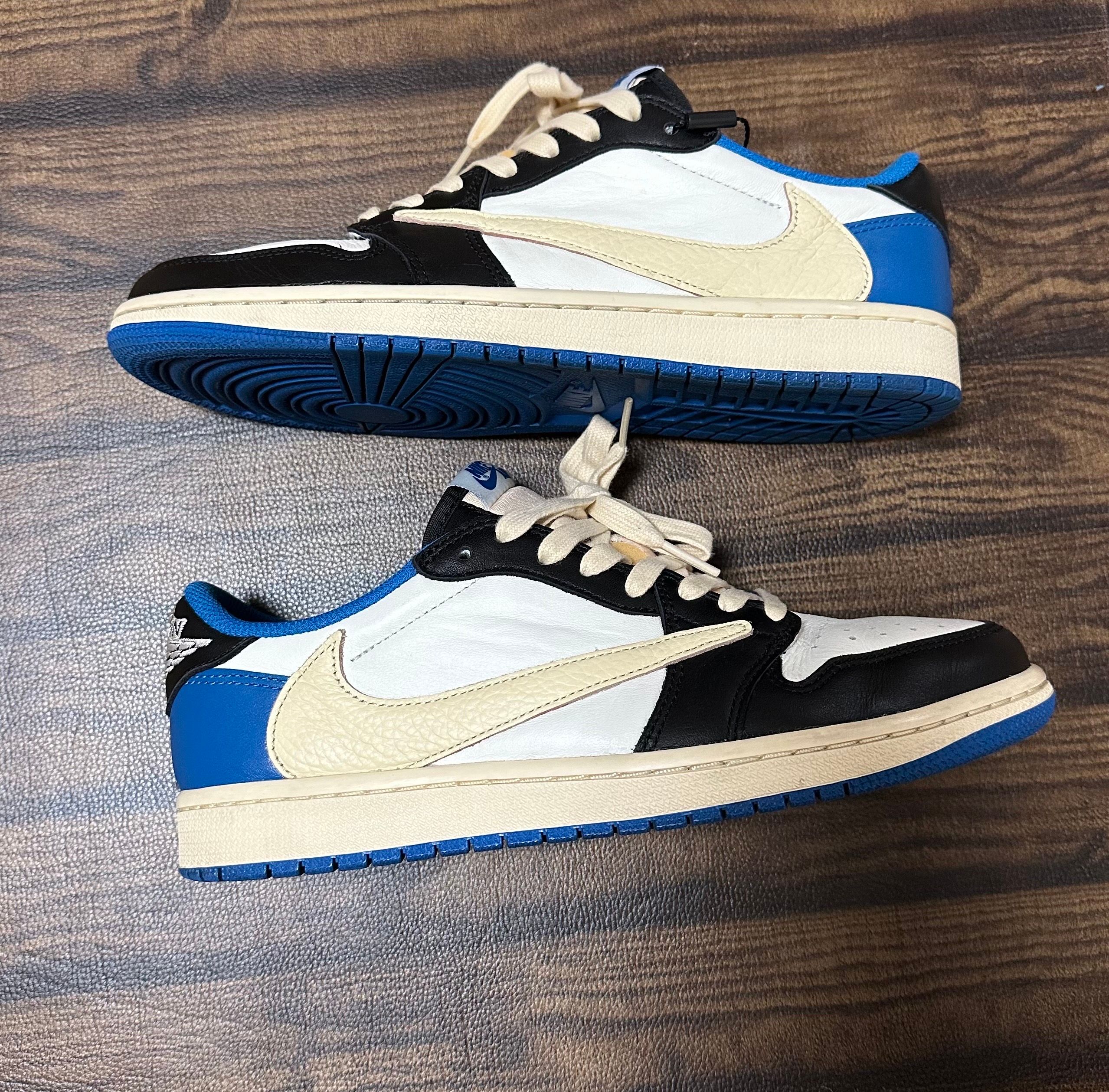 Travis Scott × fragment design × Nike Air Jordan 1 Low OG SP "Military Blue"