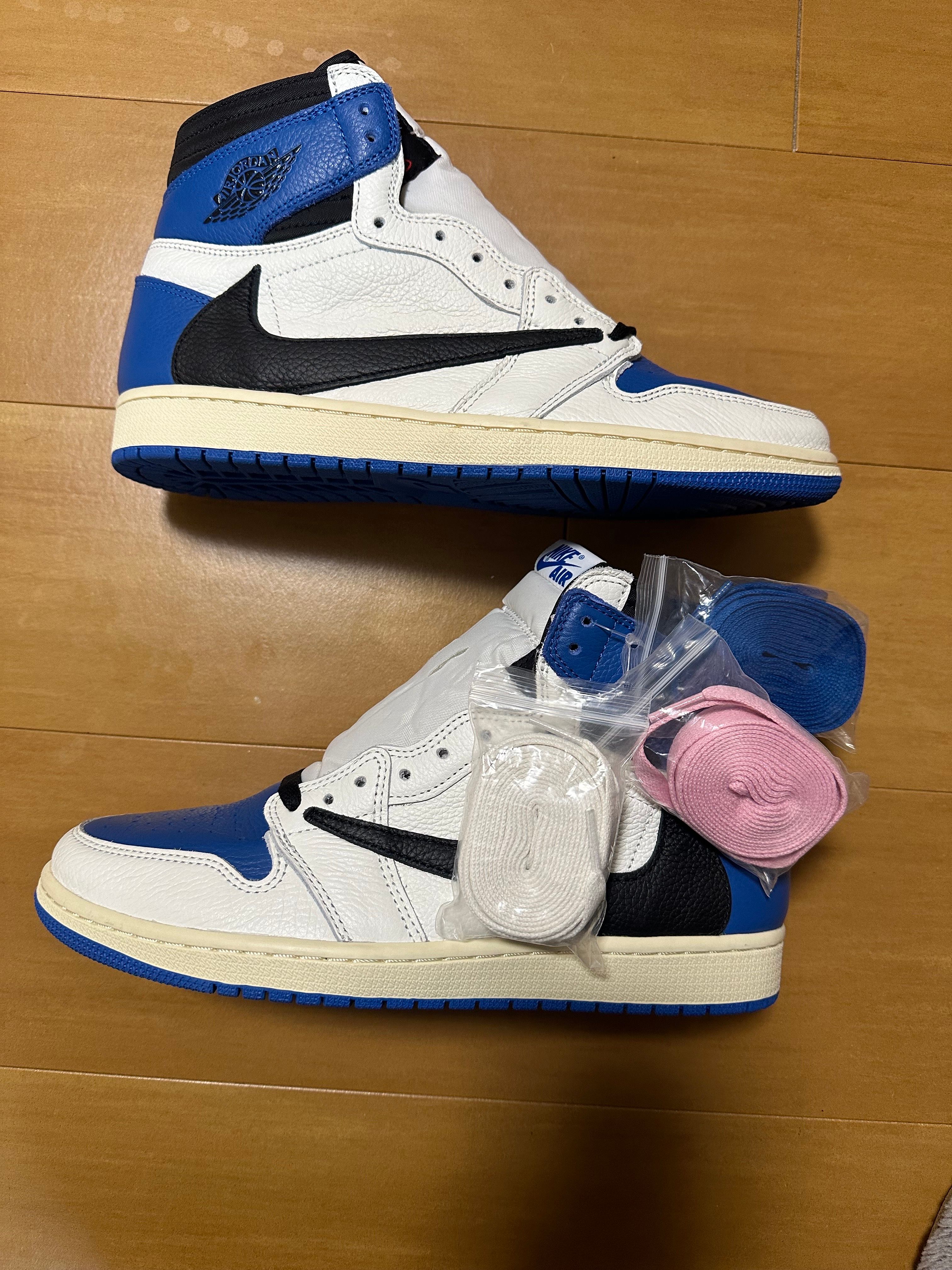 Travis Scott × fragment design × Nike Air Jordan 1 Retro High OG SP "Military Blue"