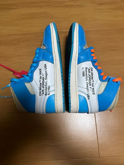 Off-White × Nike Air Jordan 1 High UNC "White/Dark Powder Blue"