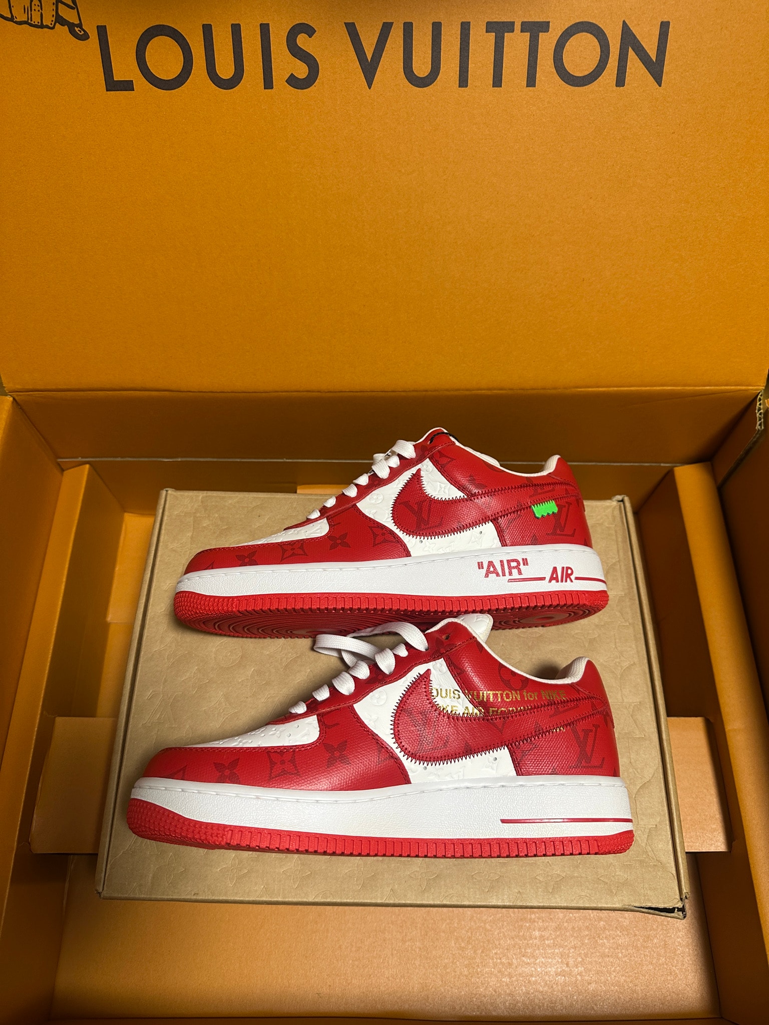Louis Vuitton × Nike Air Force 1 Low by Virgil Abloh "White & Comet Red"