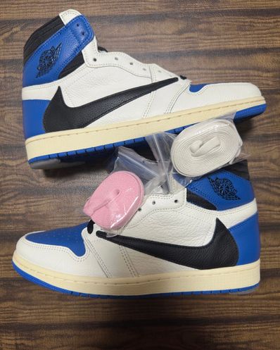 Travis Scott × fragment design × Nike Air Jordan 1 Retro High OG SP "Military Blue"